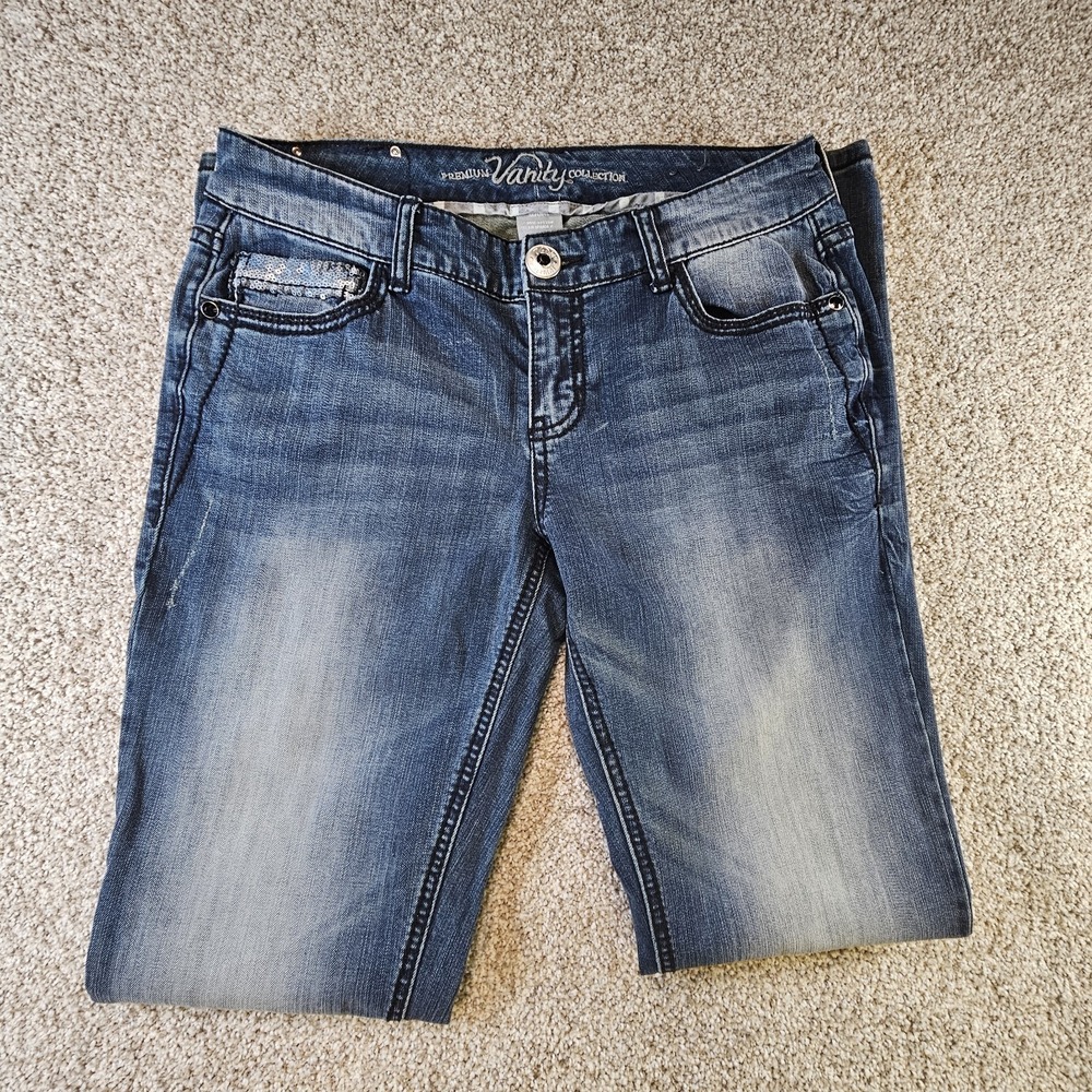 Vanity Premium Collection Jeans Curvy Women 28x33 Low Rise Straight‎ 90s Y2K